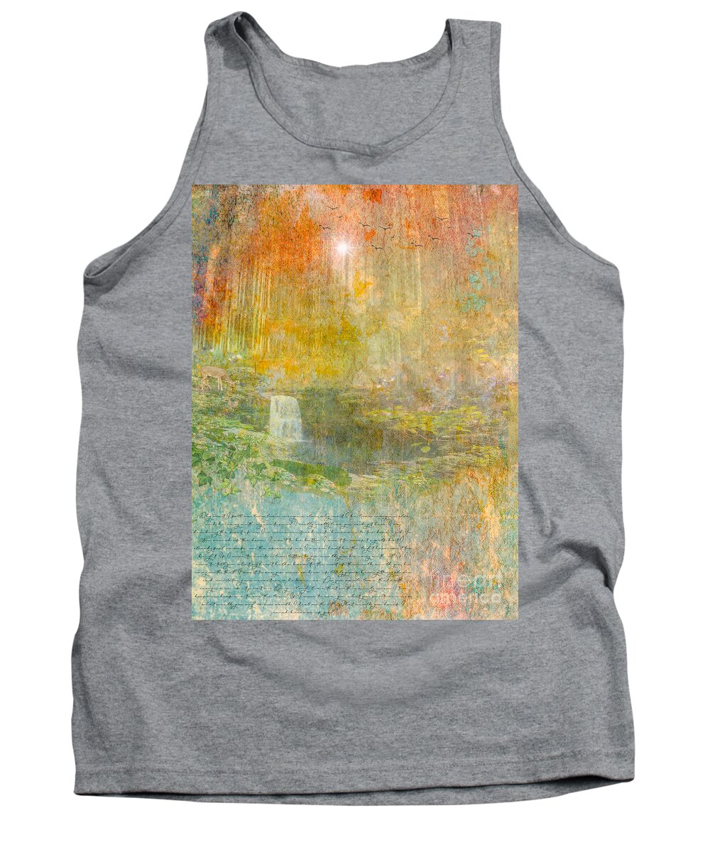 Orcas Island Tank Top featuring the digital art A Storybook Forest by William Wyckoff