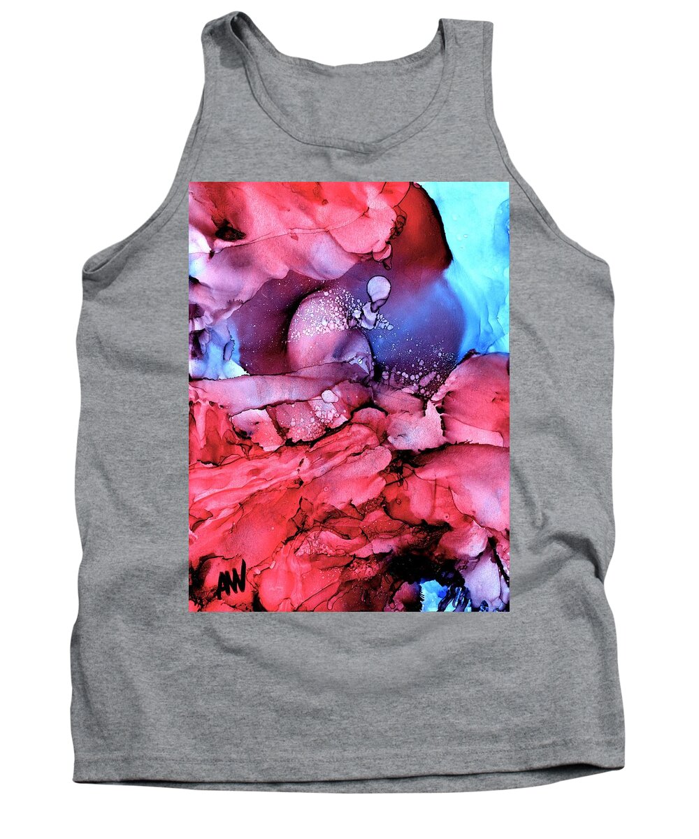 Alcohol Ink Tank Top featuring the painting A thoroughfare of freedom beat by Angela Marinari