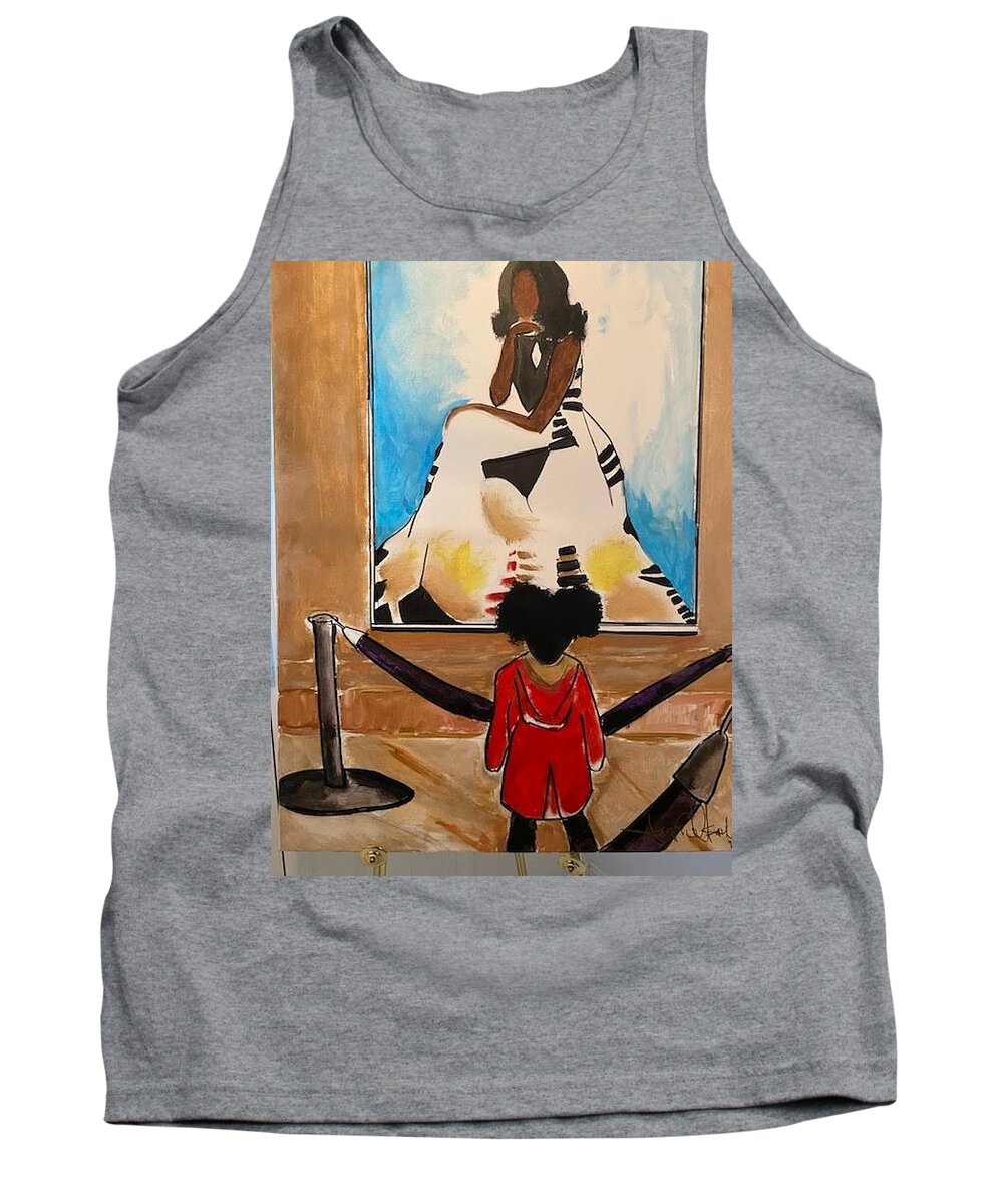  Tank Top featuring the painting A Trip To The Gallery by Angie ONeal