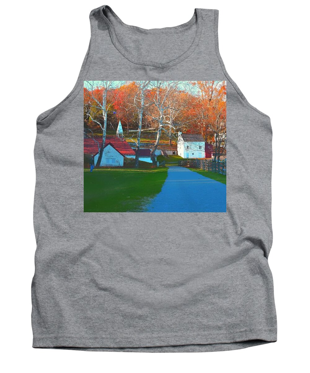 Hopewell Furnace Tank Top featuring the photograph A World With Octobers by Tami Quigley