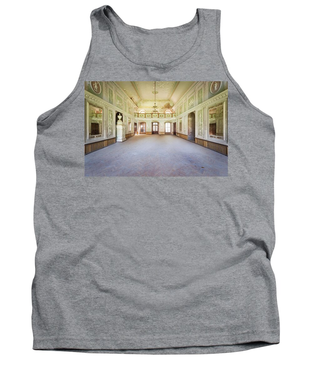Abandoned Tank Top featuring the photograph Abandoned Green Ballroom by Roman Robroek