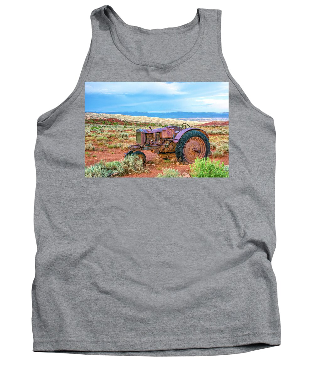 Minneapolis Moline Tank Top featuring the photograph Abandoned on the Plains by Douglas Wielfaert