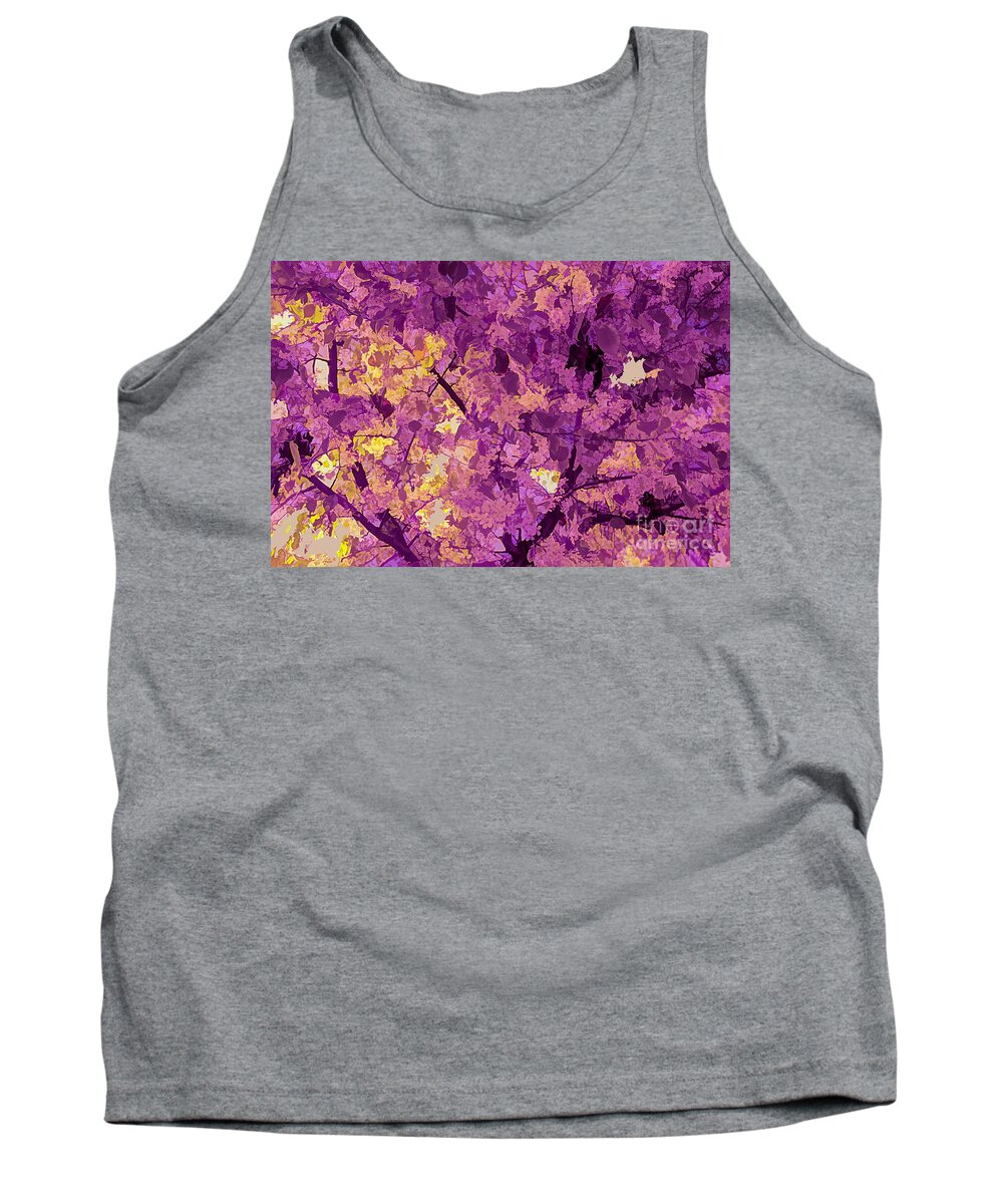 Abstract Tank Top featuring the photograph Abstract Magenta Tree by Roslyn Wilkins