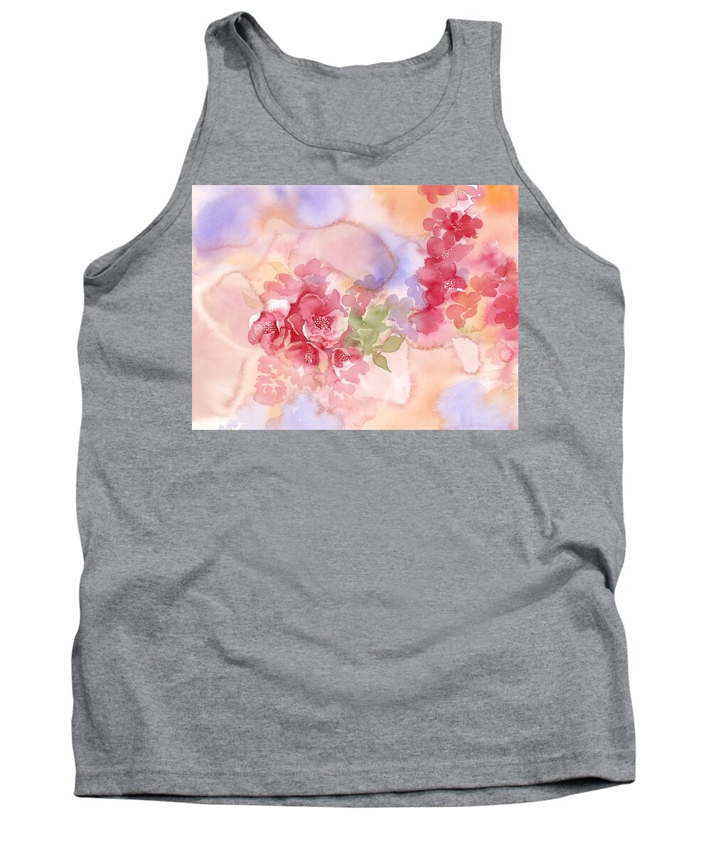 Abstract Tank Top featuring the painting Abstract Quince by Espero Art