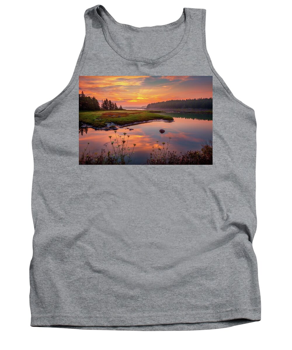 Acadia National Park Tank Top featuring the photograph Acadia Sunrise 0532 by Greg Hartford