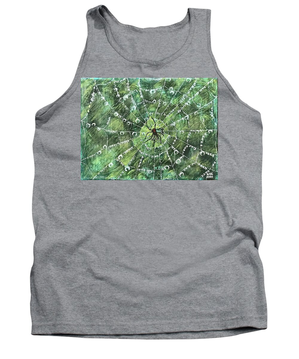 Spider Tank Top featuring the painting After The Storm by Kathy Marrs Chandler
