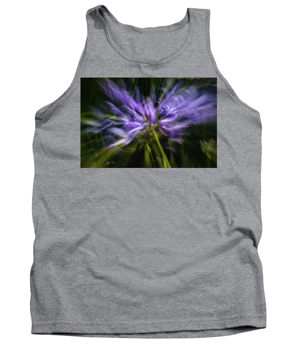 Agapanthus Tank Top featuring the photograph Agapanthus Zoom by Linda Villers