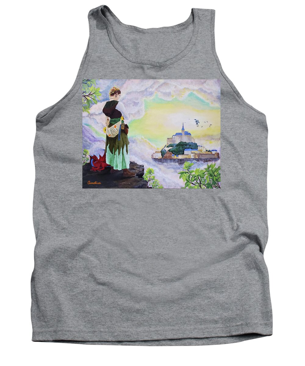 Portrait Tank Top featuring the painting Almost Home by Annalisa Rivera-Franz