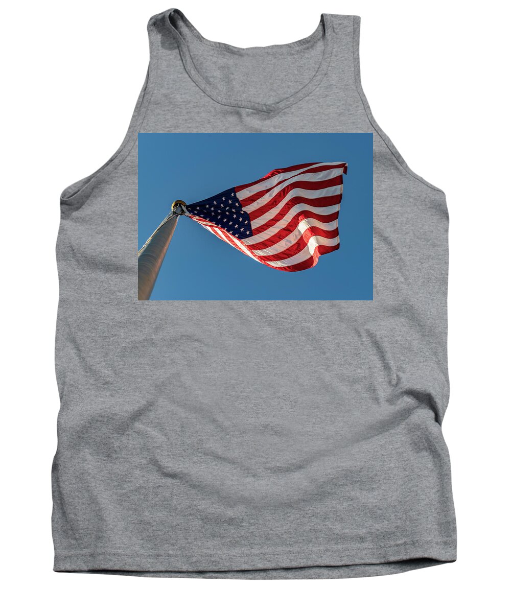 American Flag Tank Top featuring the photograph American Flag 4 by Amelia Pearn