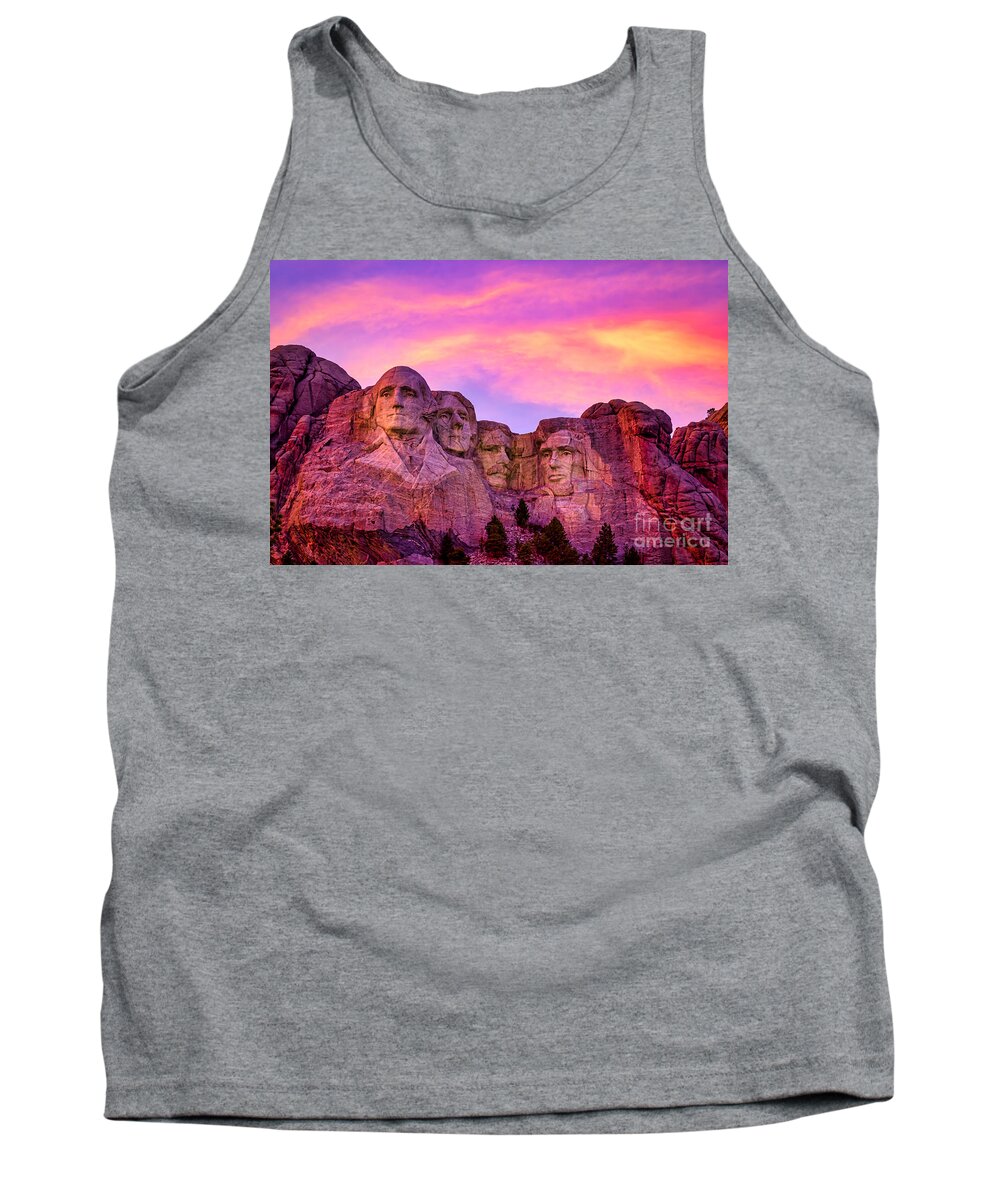 Mt. Rushmore Tank Top featuring the photograph American History...Alive in Stone - Mount Rushmore, South Dakota by Sam Antonio