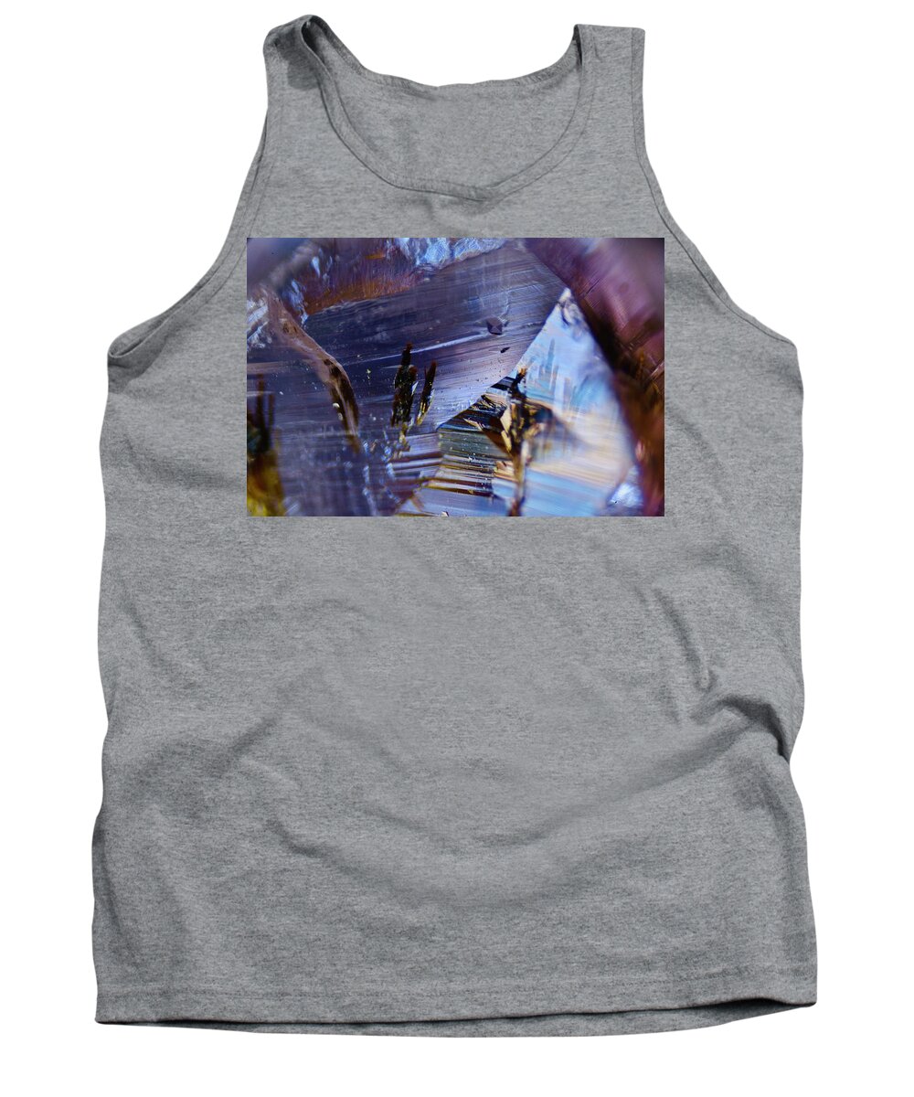 Amethyst Tank Top featuring the photograph Amethyst Crystal by Neil R Finlay