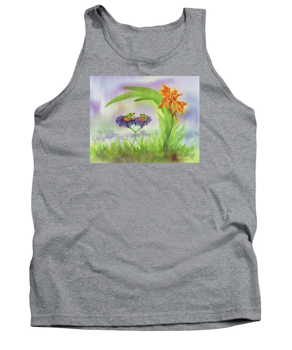 Frog Painting Tank Top featuring the painting And He Loves her by Amy Kirkpatrick