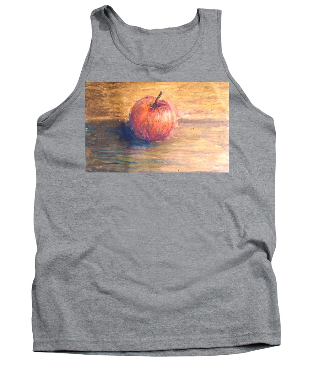 Apple. Red Apple. Delicious Apple Tank Top featuring the painting Apple Still Life by Jen Shearer