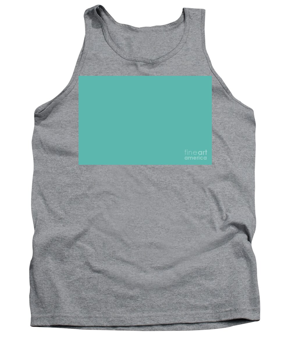 Trending Tank Top featuring the digital art Aqua / Teal / Turquoise Solid Color Pairs with Sherwin Williams Aquarium SW6767 by PIPA Fine Art - Simply Solid
