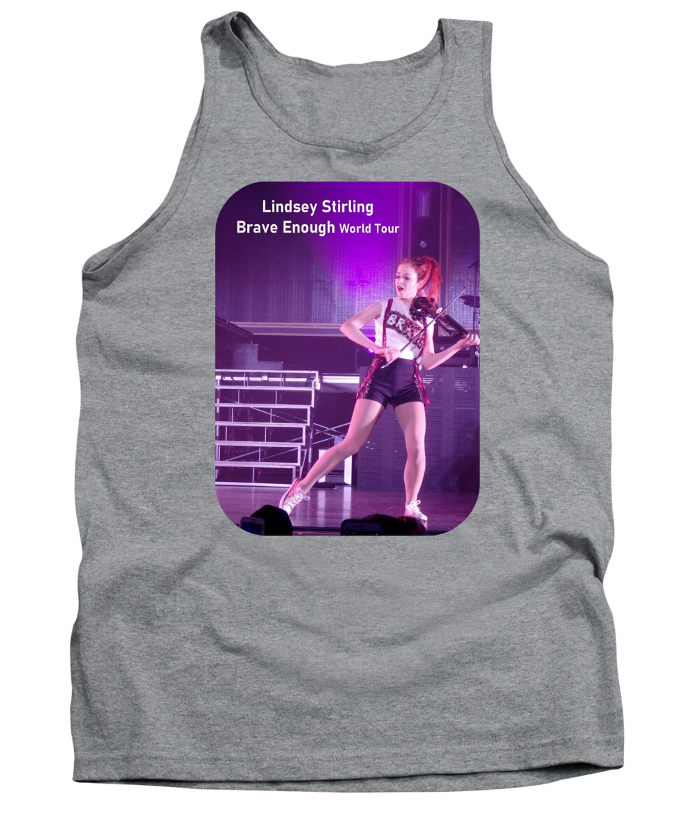 Lindsey Stirling And Her Backup Dancers Performing Live At The Northrop In Minneapolis Tank Top featuring the photograph Brave Enough by James Peterson