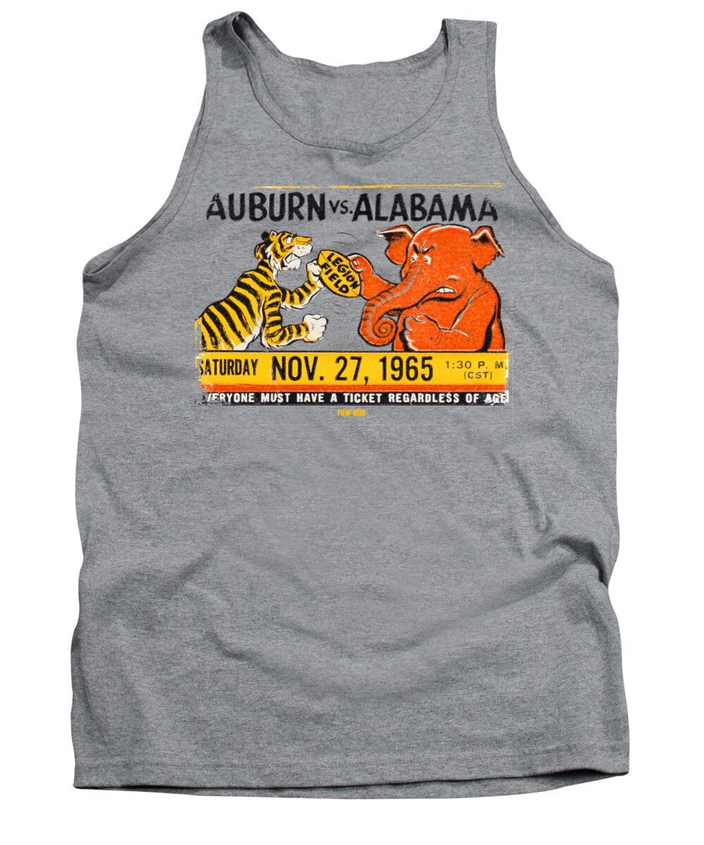 Iron Bowl Tank Top featuring the mixed media 1965 Iron Bowl by Row One Brand