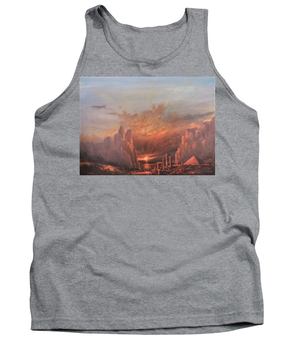 Atlantis Tank Top featuring the painting Atlantis by Tom Shropshire