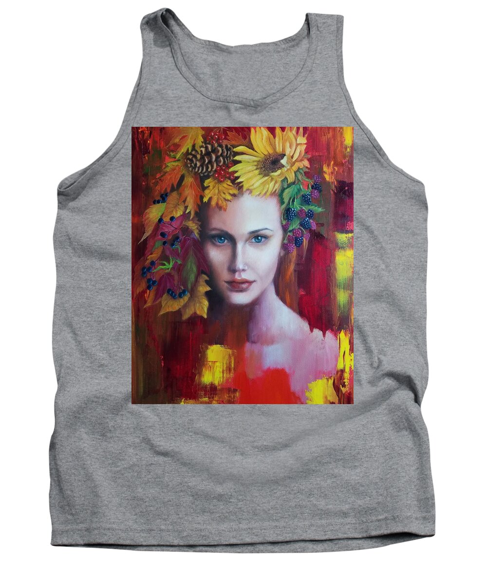 Autumn Tank Top featuring the painting Autumn by Caroline Philp