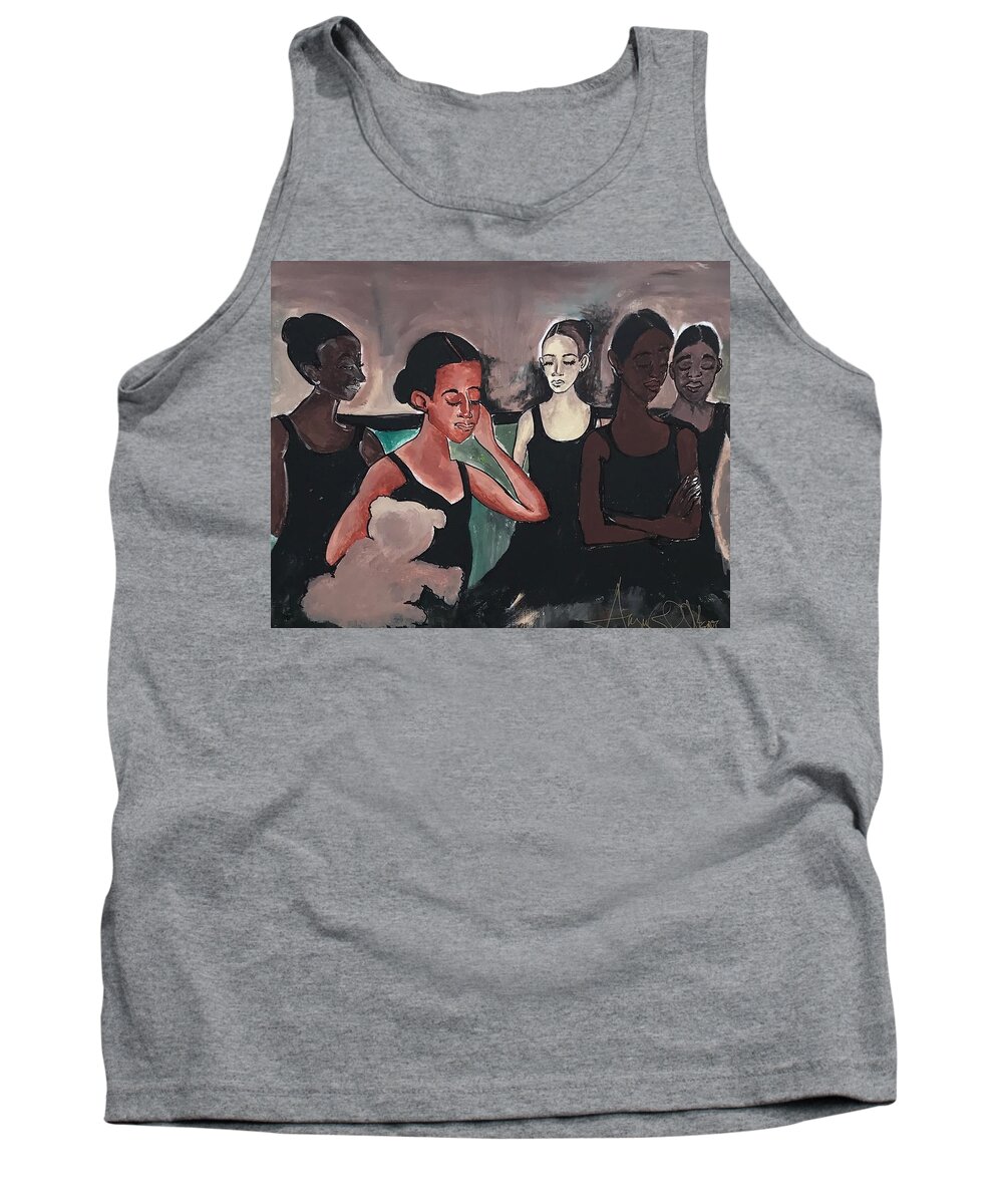  Tank Top featuring the painting Backstage by Angie ONeal