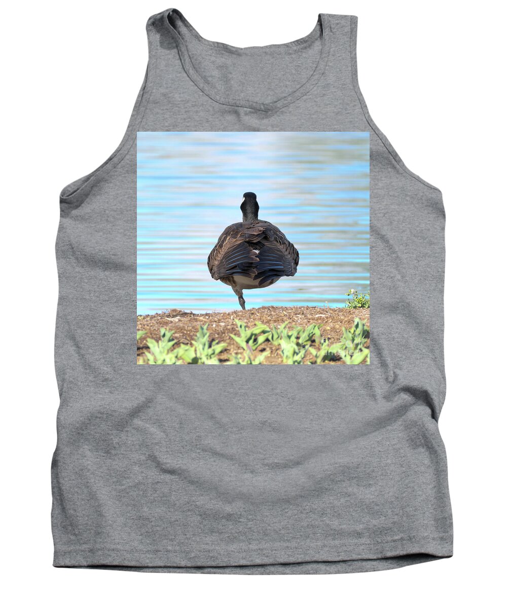 Bird Tank Top featuring the photograph Balancing by the Water's Edge by Bentley Davis