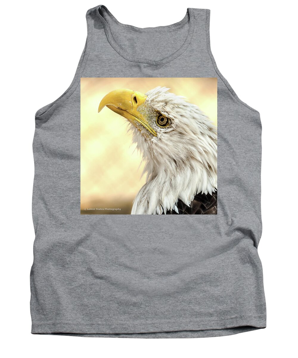 Bald Eagle Tank Top featuring the photograph Bald Eagle Portrait by Yeates Photography
