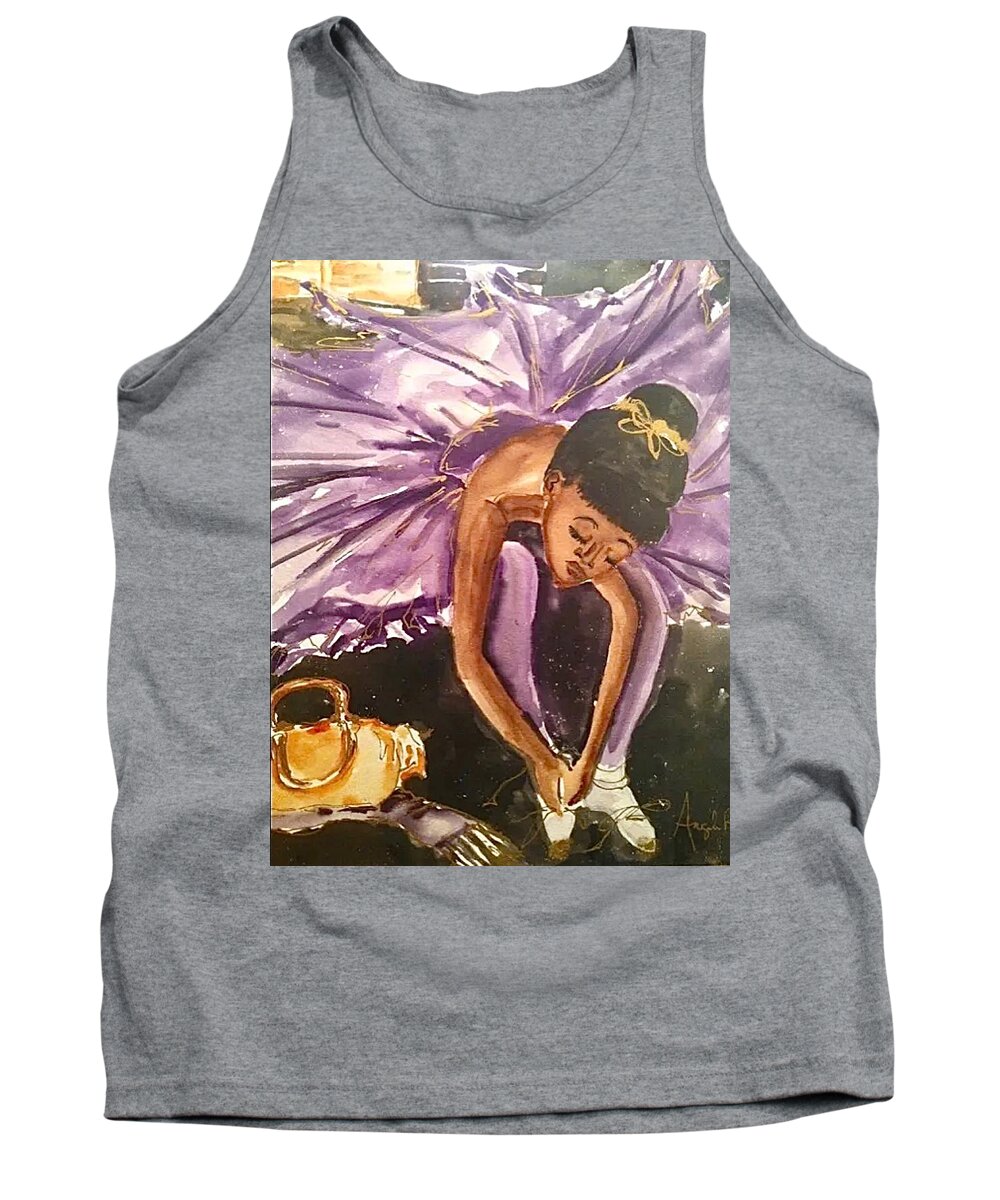 Tank Top featuring the painting Ballerina Girl by Angie ONeal