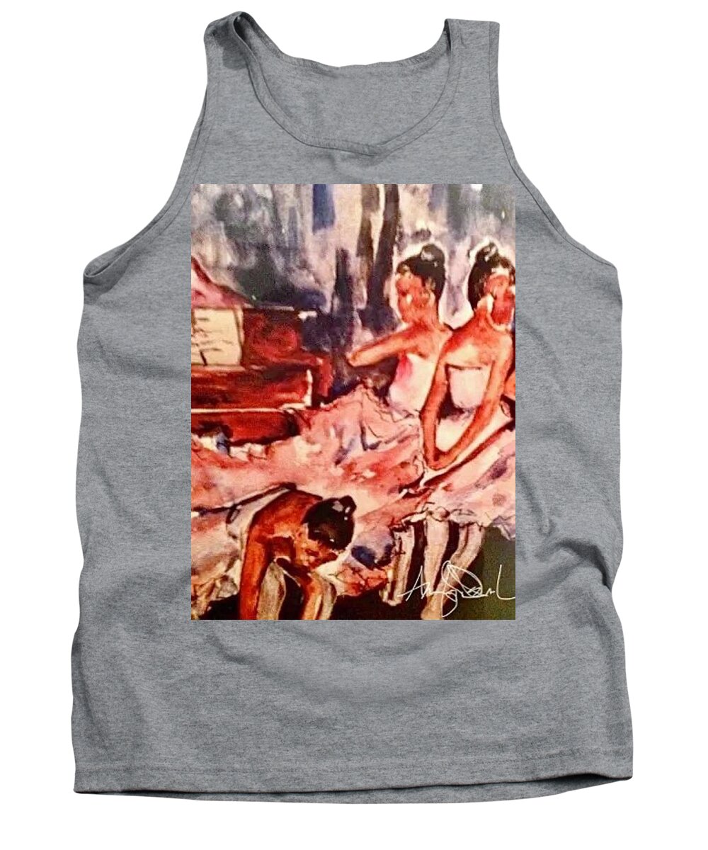  Tank Top featuring the painting Ballerina girls by Angie ONeal