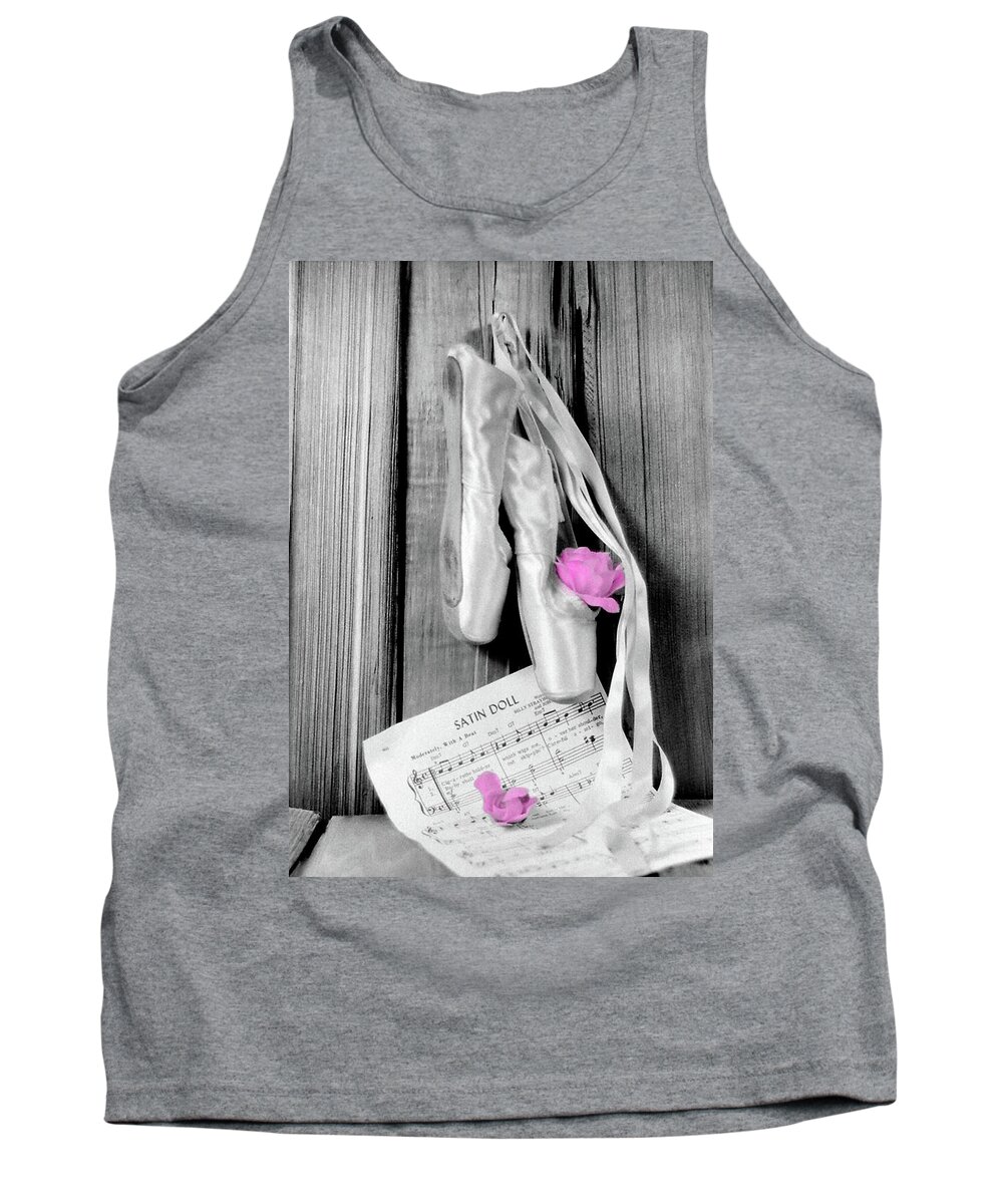 Ballet Tank Top featuring the tapestry - textile Ballet Shoes 2 by Richard Stedman