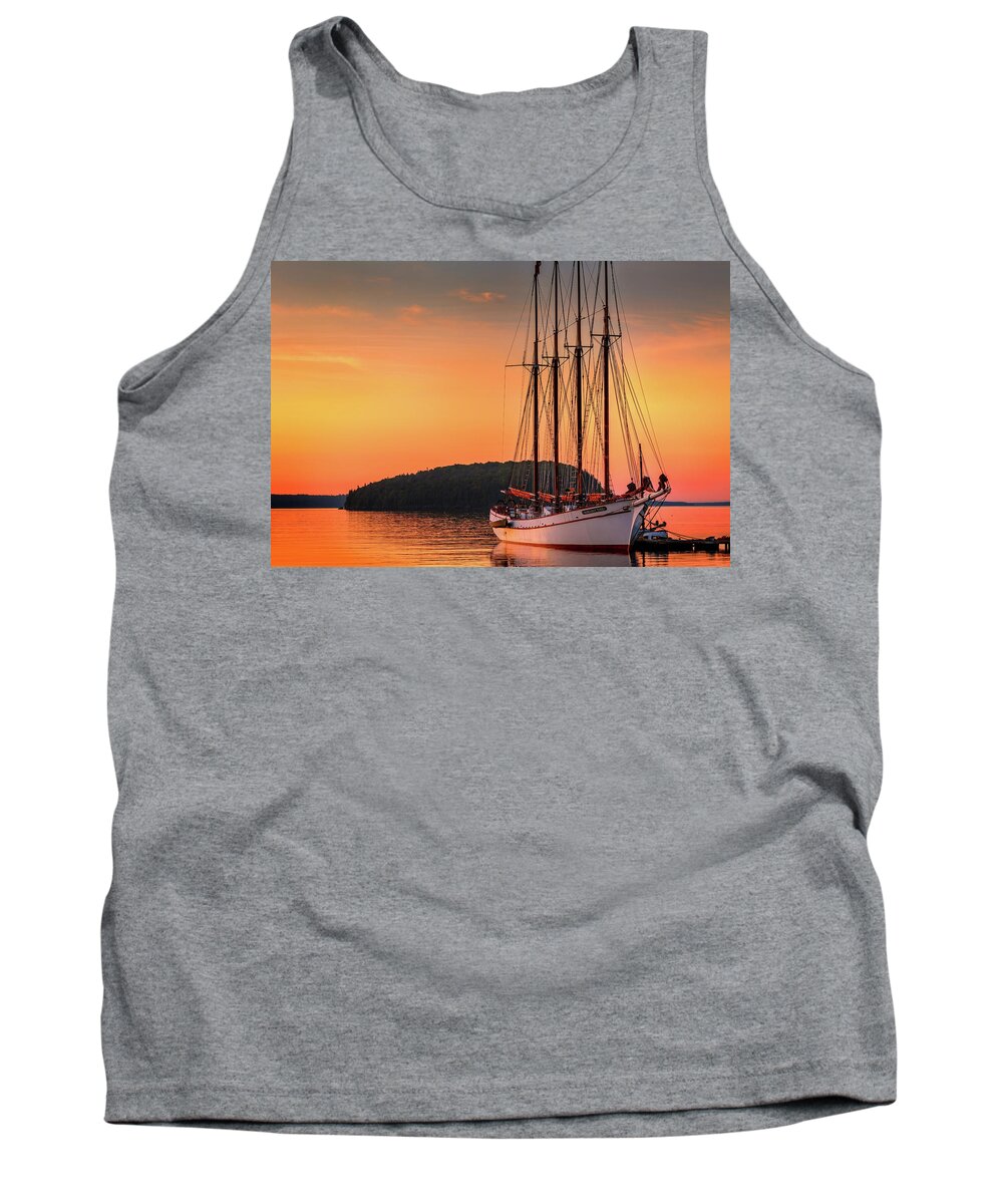 Sunrise Tank Top featuring the photograph Bar Harbor 0104 by Greg Hartford