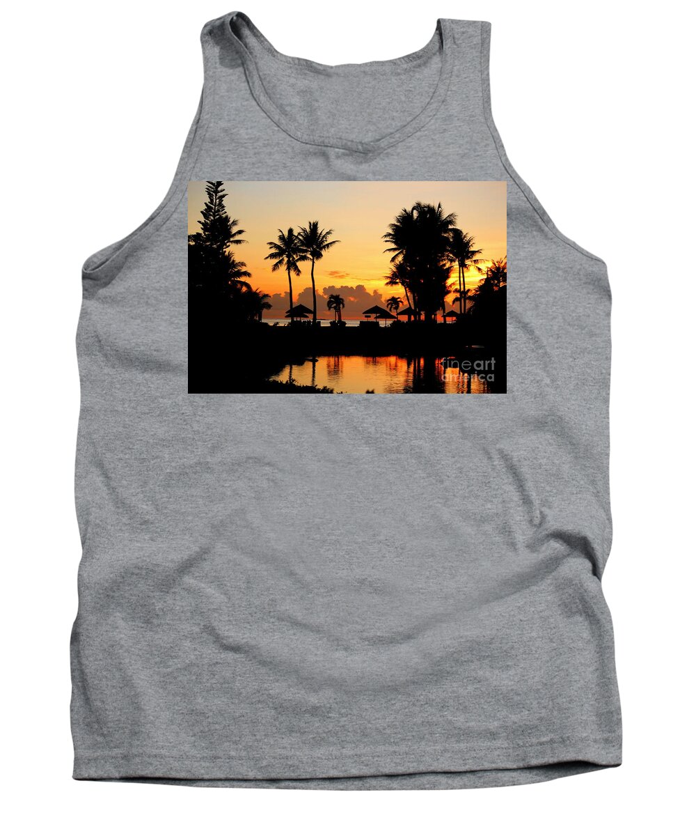 Sunsets Tank Top featuring the photograph Bathed in Gold by On da Raks