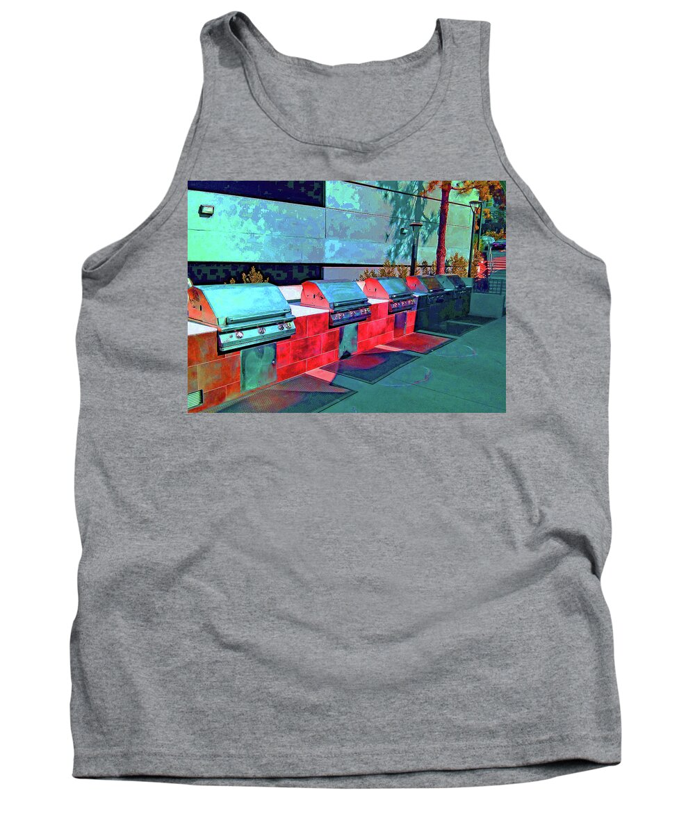 Landscape Tank Top featuring the photograph BBQs by Andrew Lawrence