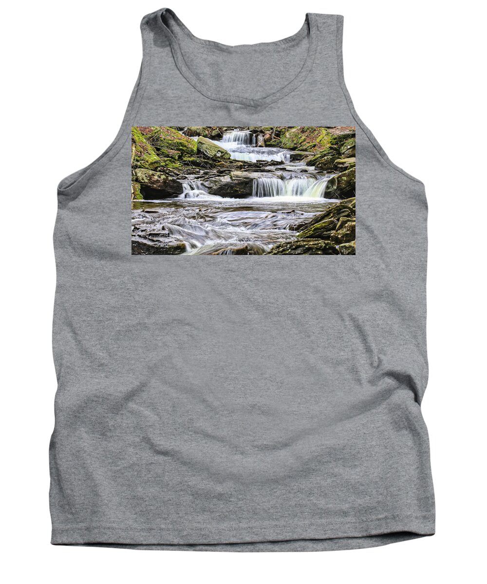Waterfall Tank Top featuring the photograph Beautiful Waterfall At Ricketts Glen by Scott Burd