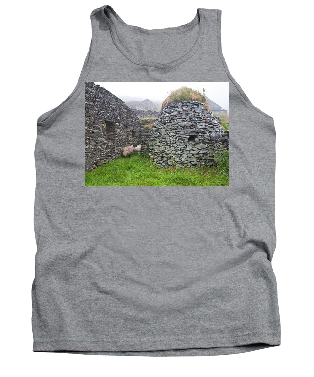 Dingle Tank Top featuring the photograph Beehive Huts - Dingle, Ireland by Denise Strahm