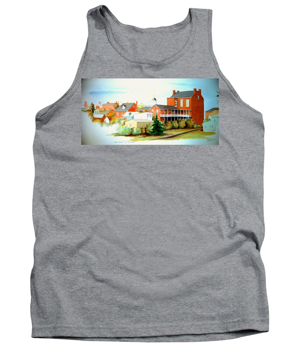 Watercolor Tank Top featuring the painting Behind Old New Castle by William Renzulli