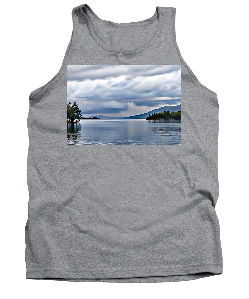 Clouds Tank Top featuring the photograph Big Clouds Over Lake George by Russel Considine