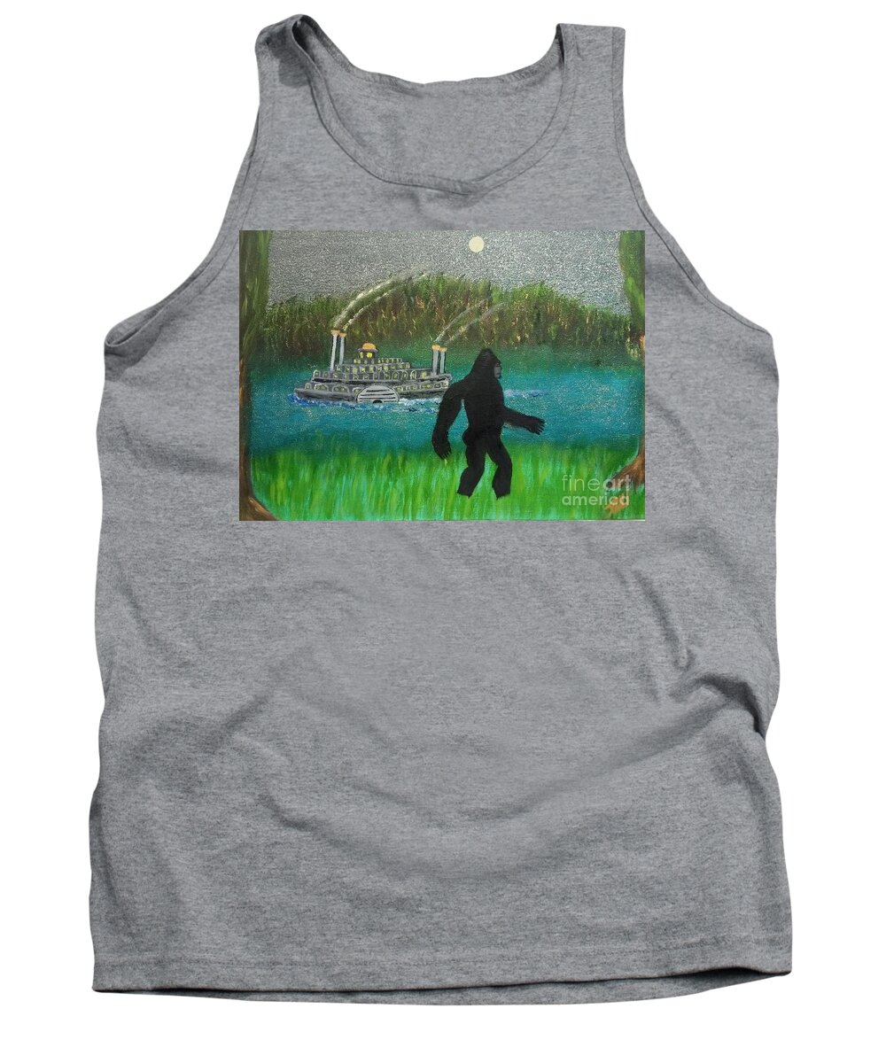 Bigfoot Tank Top featuring the painting Big Foot by David Westwood