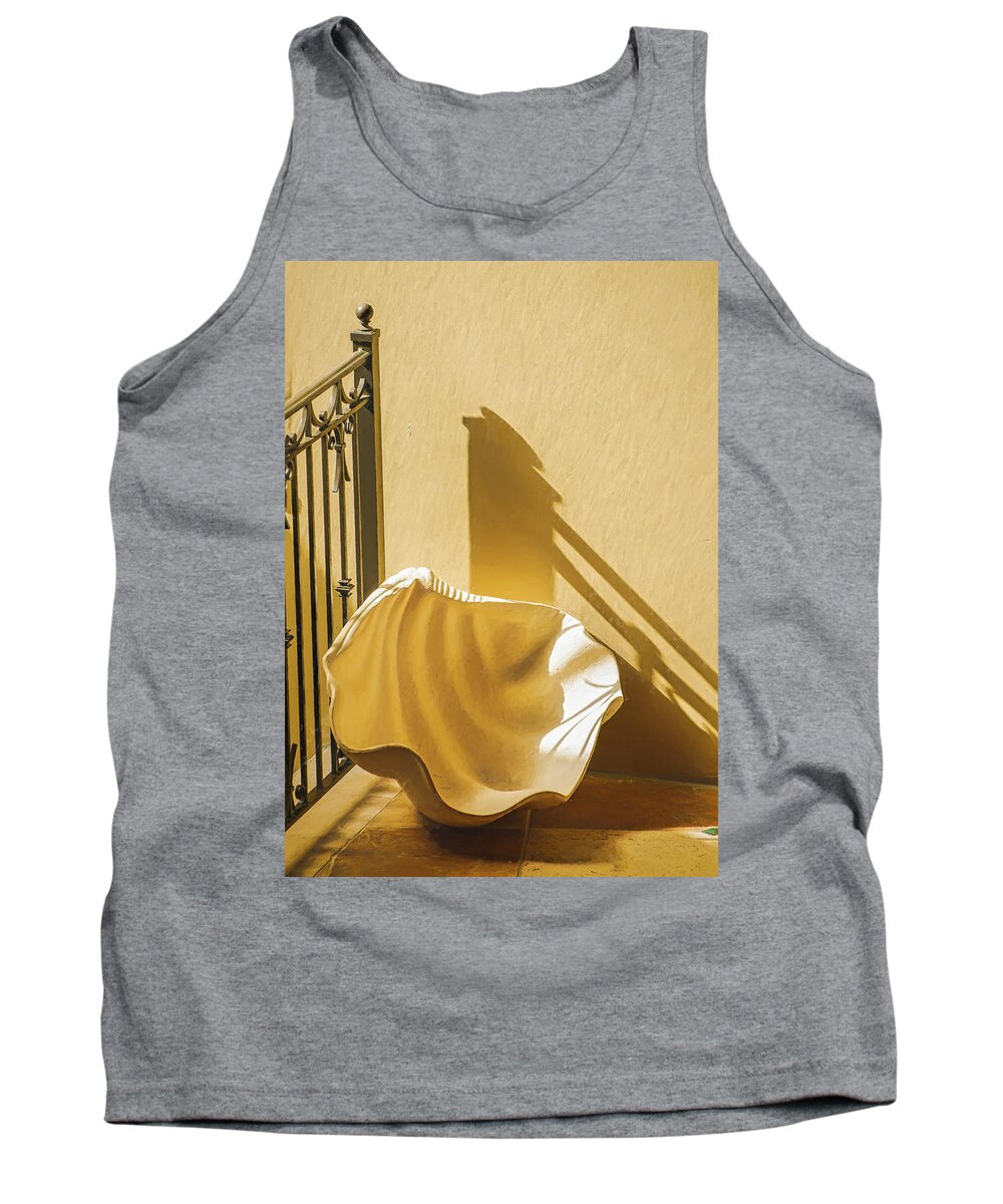 Antigua Tank Top featuring the photograph Big Shell And Big Shadow In Antigua by Gary Slawsky