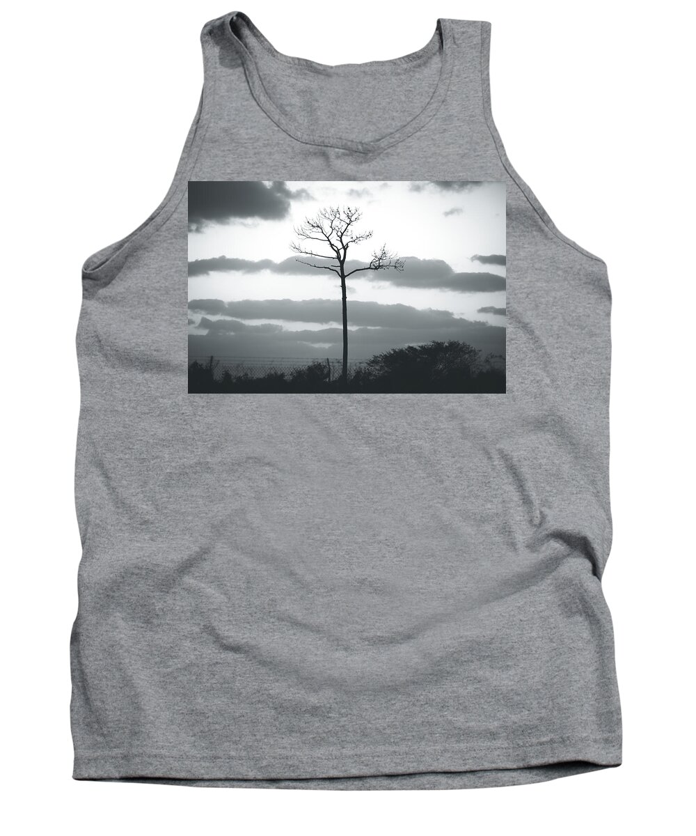 Black And White Wall Art Tank Top featuring the photograph Bitter Desolation by Gian Smith