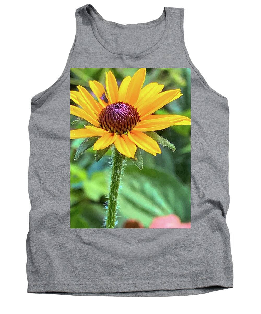 Flower Tank Top featuring the photograph Black Eyed Susan Macro by Jeff Iverson