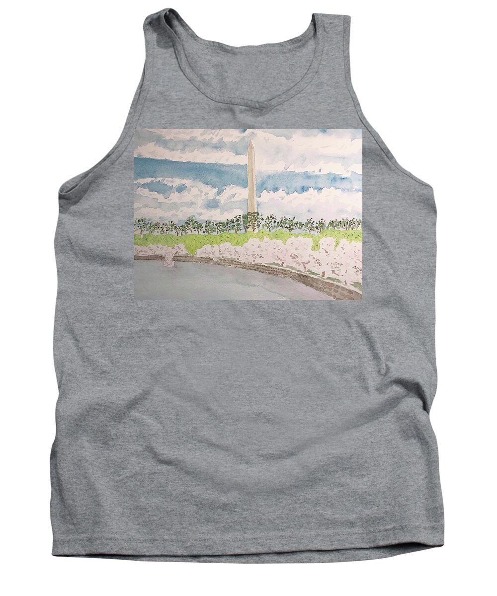  Tank Top featuring the painting Blossoms Ohio Drive by John Macarthur
