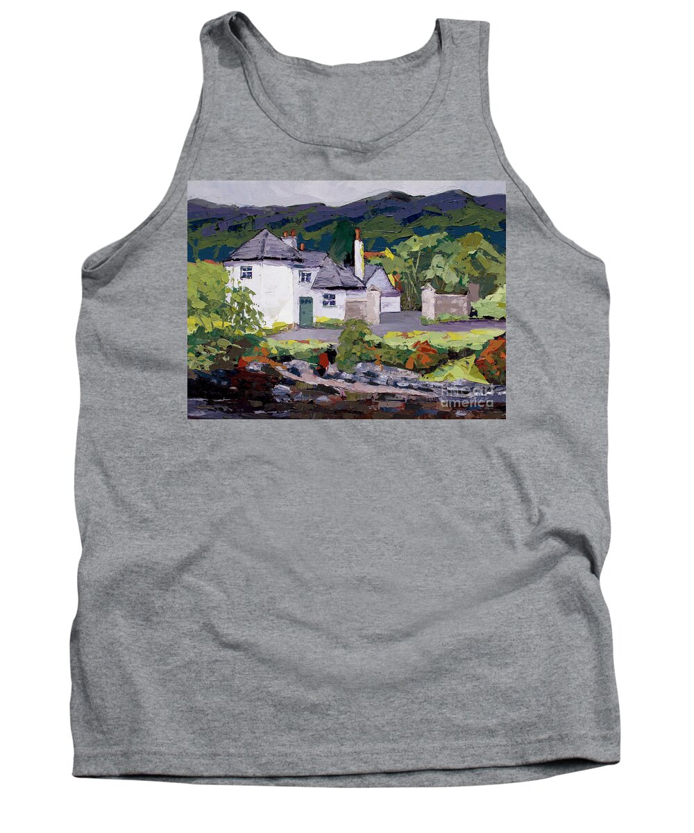 Oil Painting Tank Top featuring the painting Bona Lighthouse, 2015 by PJ Kirk