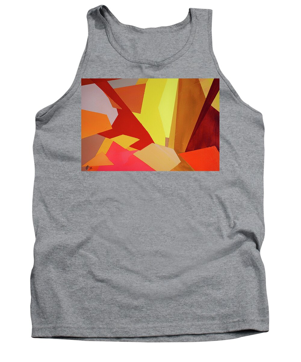 12x16inches Tank Top featuring the painting Borders by Jay Heifetz