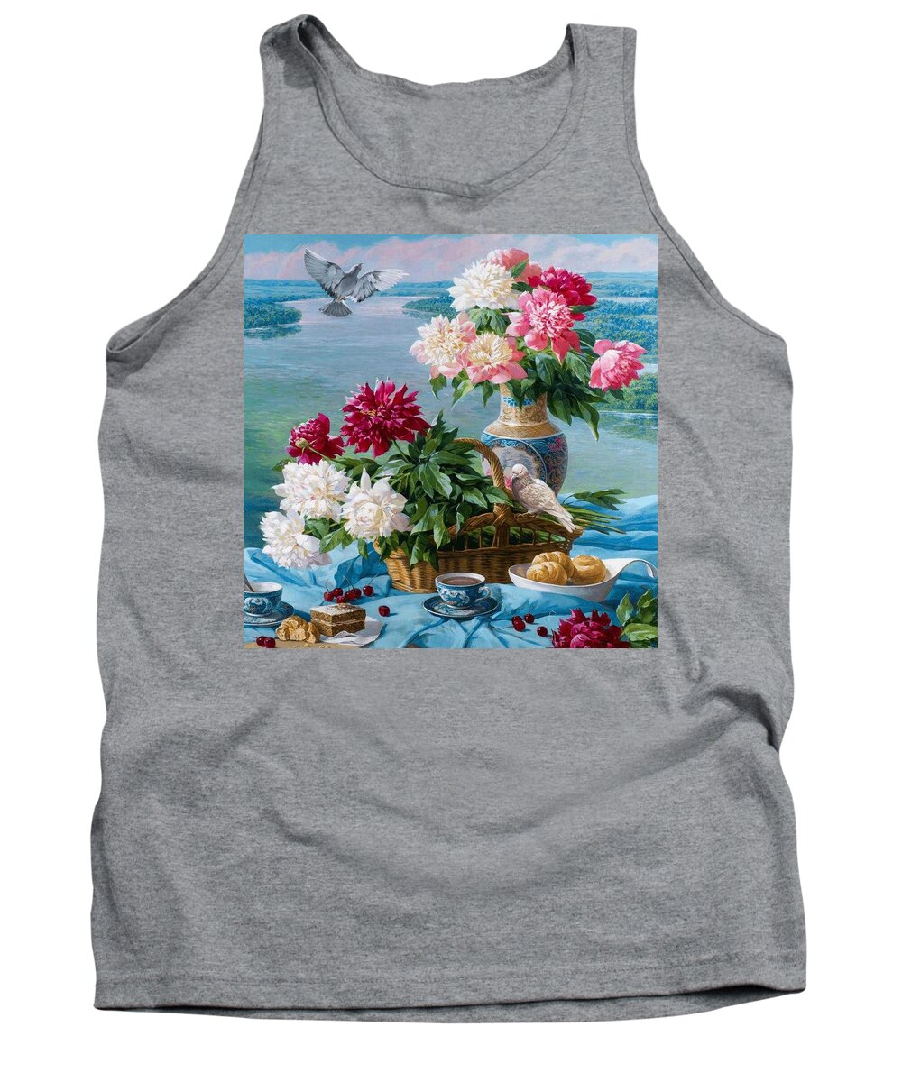 Flowers Tank Top featuring the painting Bouquet Beauty by Teresa Trotter