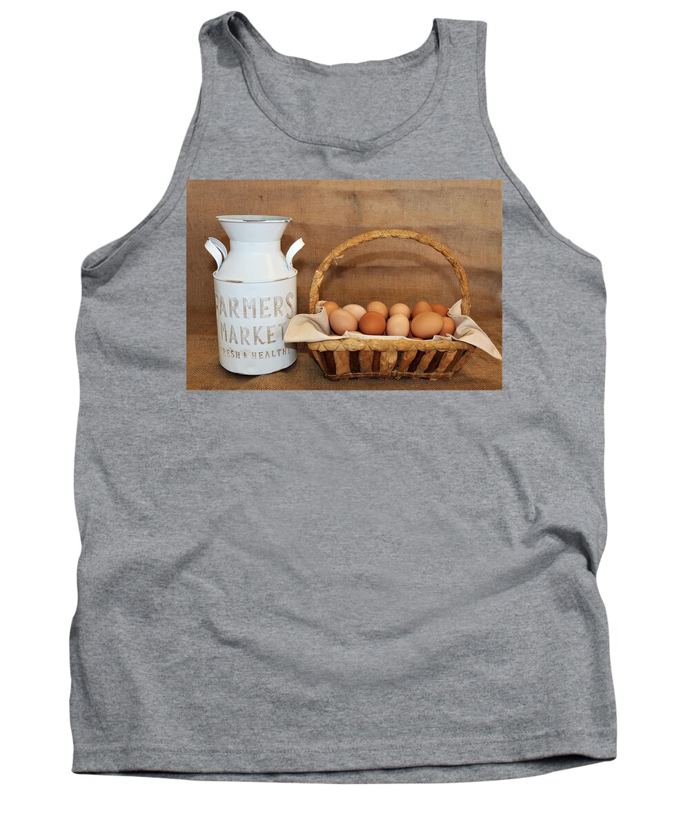 Food Tank Top featuring the photograph Breakfast on the Farm by Sheila Brown