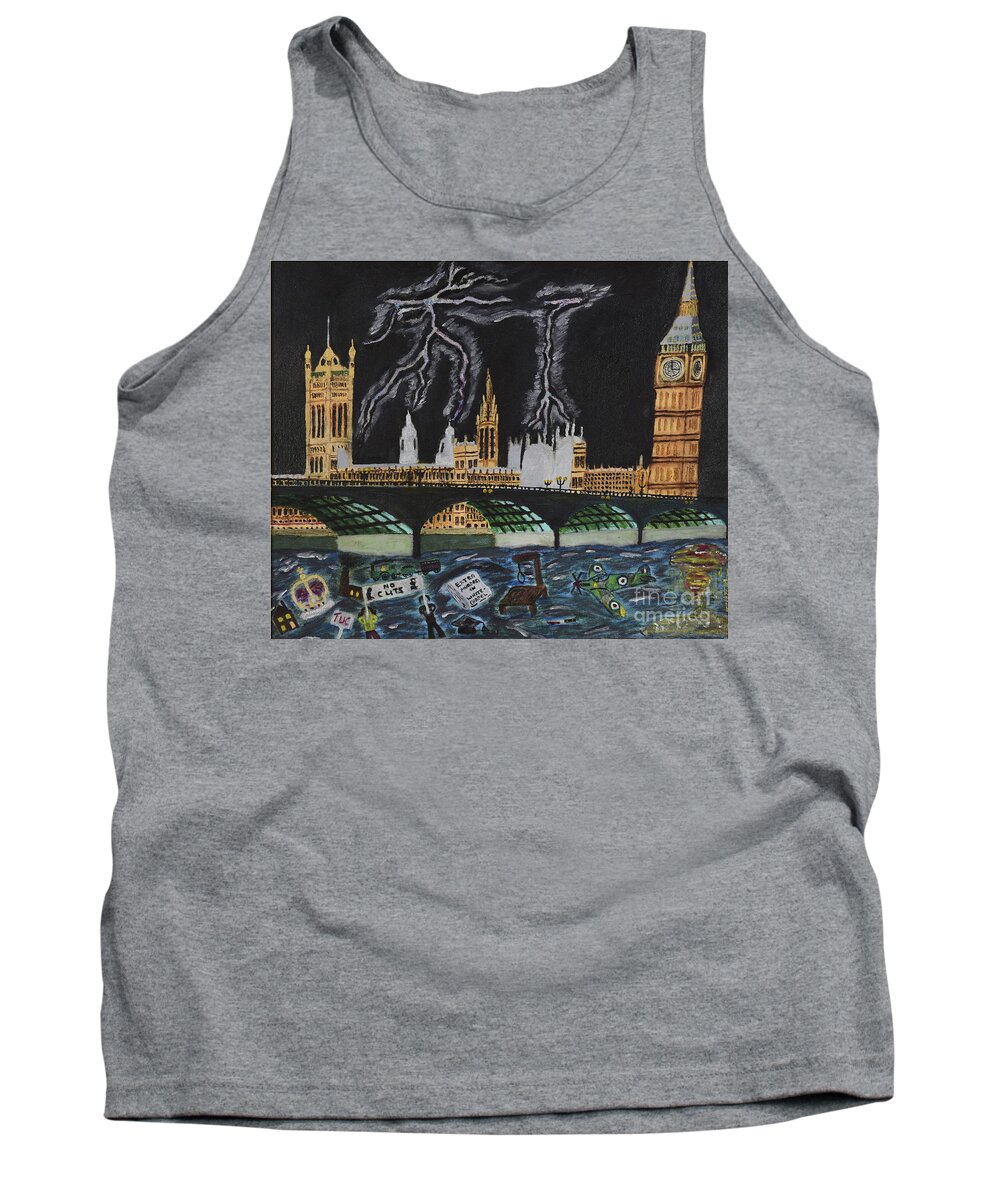 London Tank Top featuring the painting Bridge over Troubled waters by David Westwood