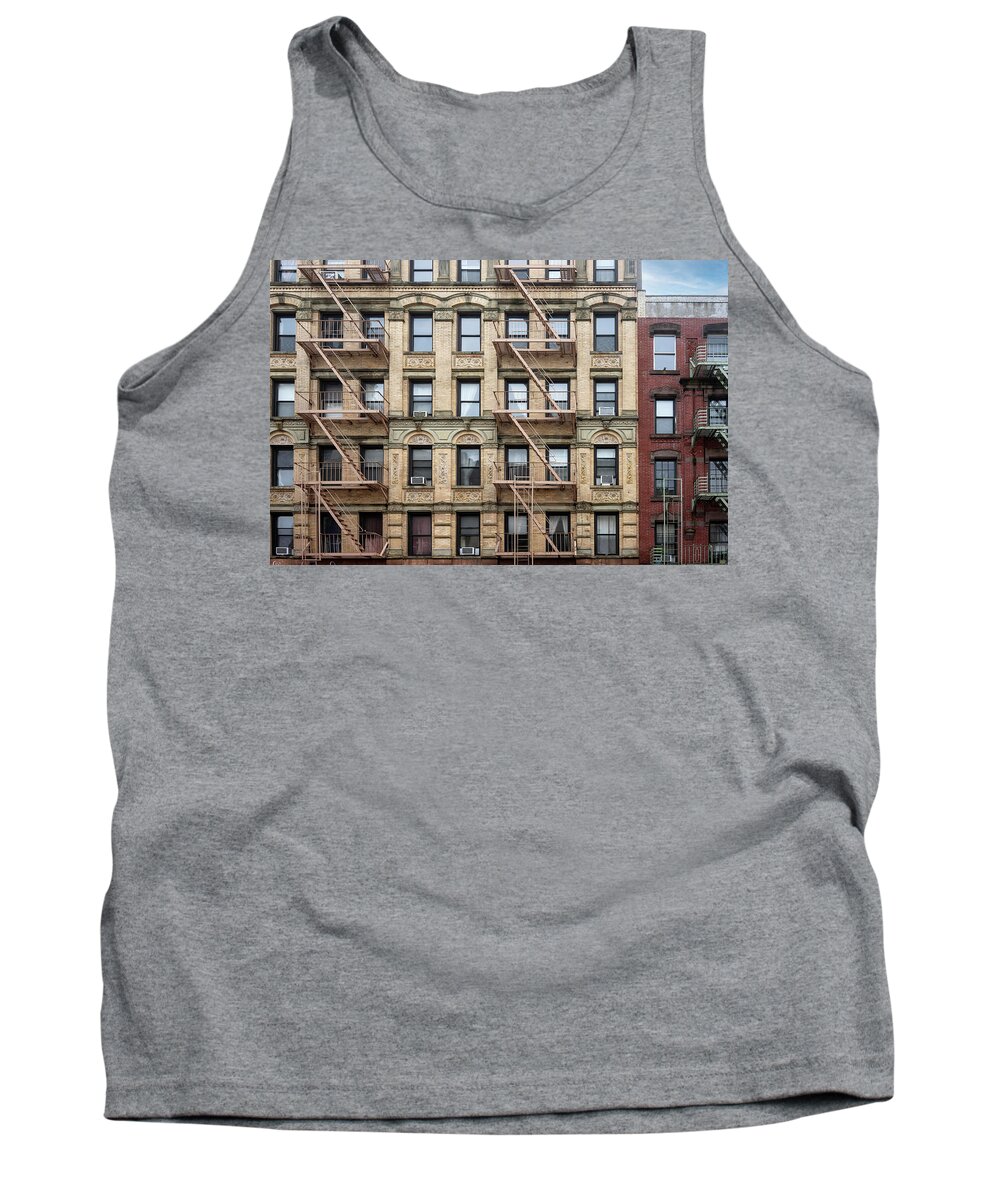Booklyn Tank Top featuring the photograph Brooklyn apartment facade by Al Hurley