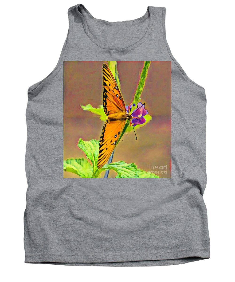 Butterfly Tank Top featuring the painting Butterfly by Marilyn Smith