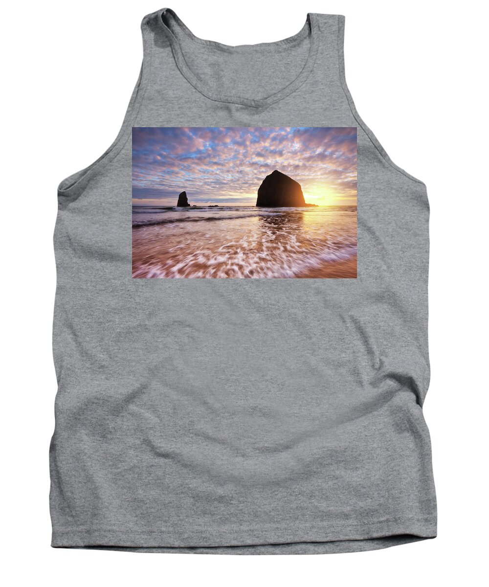 Sunset Tank Top featuring the photograph Cannon Beach Sunset Classic by Darren White