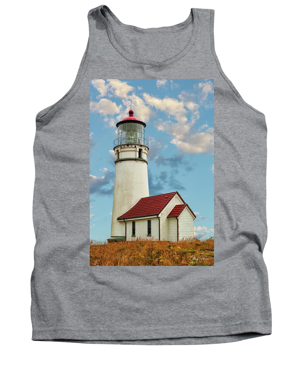 Cape-blanco-lighthouse Tank Top featuring the photograph Cape Blanco Lighthouse by Gary Johnson