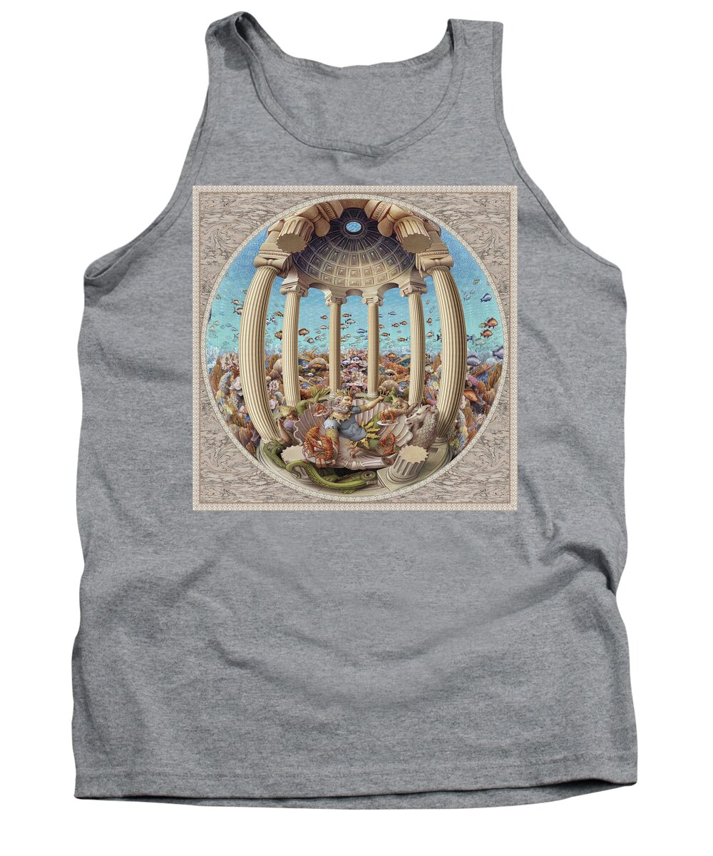 Caribbean Tank Top featuring the painting Caribbean Fantasy by Kurt Wenner